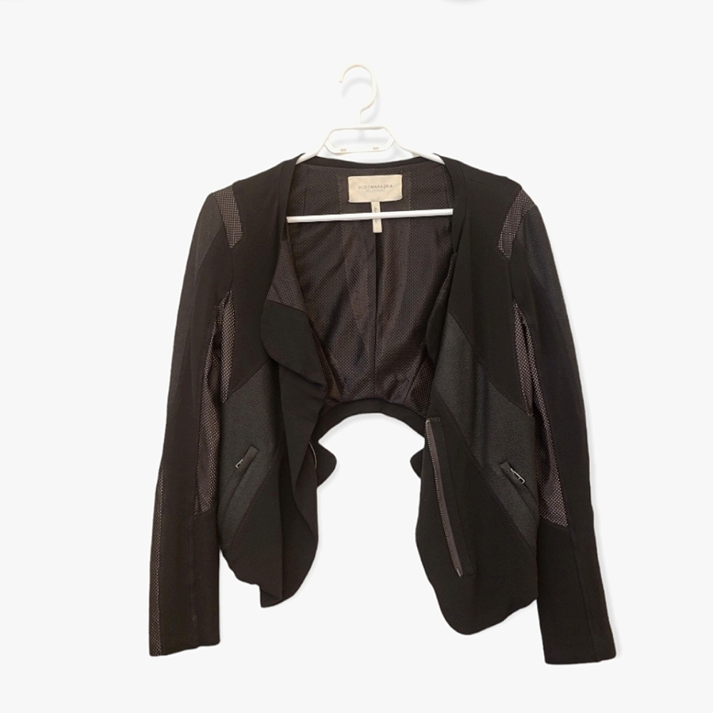 BCBG Runway Moto Jacket, Cropped, Small